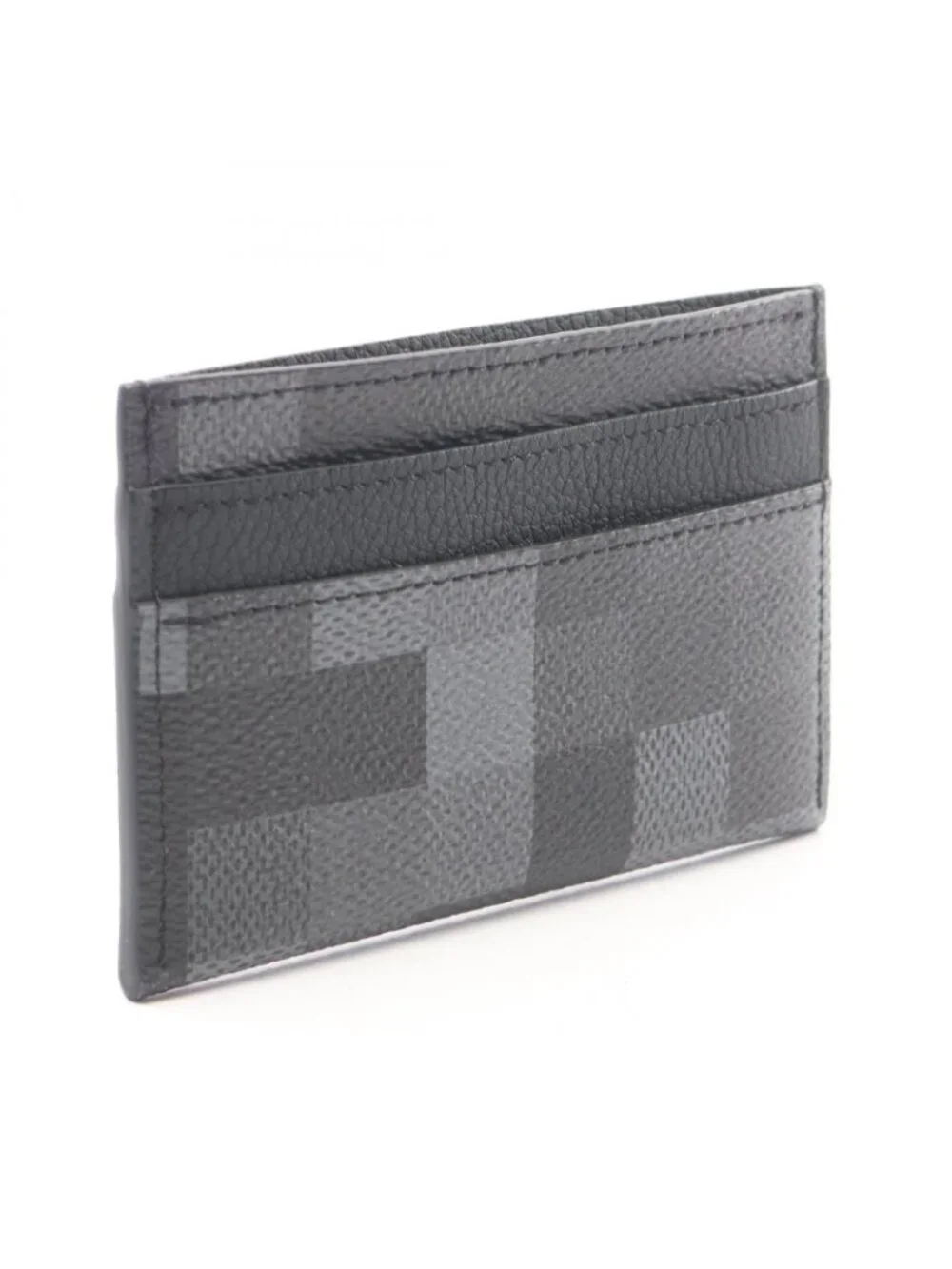 Louis Vuitton Card Case Holder Double Damoflage Leather